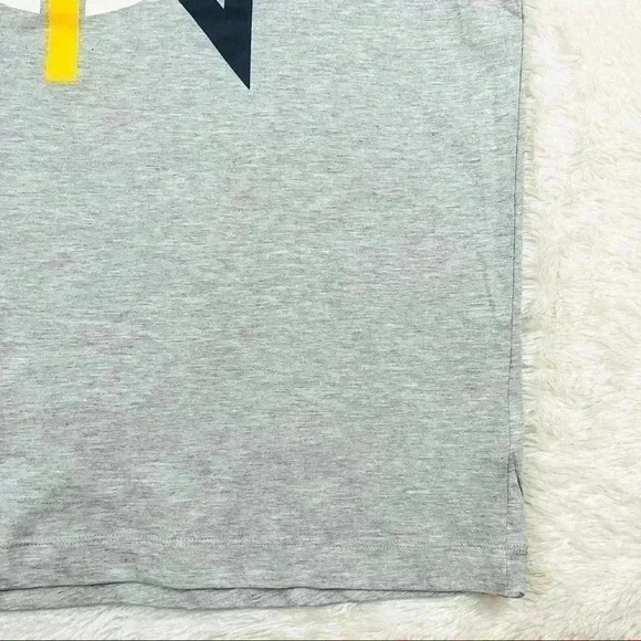 H&M Label Of Graded Goods NYC Logo Light Gray Crew Neck Cotton Blend Tee Size L - Picture 4 of 11